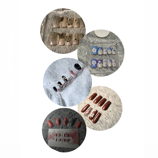 mystery nail set (with glue) 