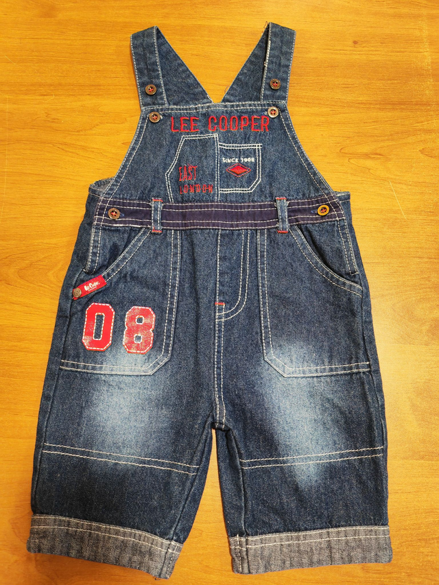 Salopette jean courte 18 mois