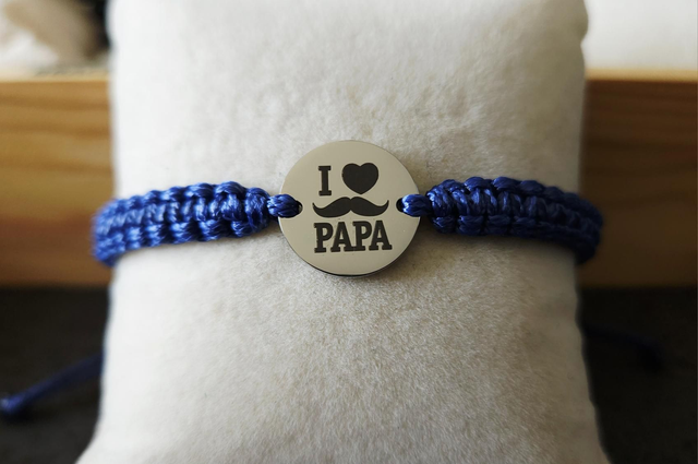 Bracelet &quot;l ❤️ papa &quot;