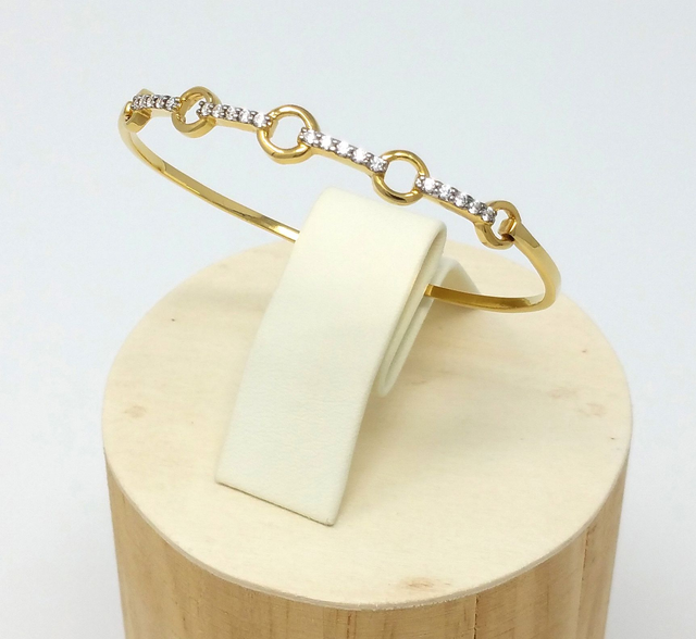 BRACELET PLAQUE OR ET ZYRCONIUM 97097062