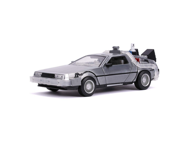 DMC TIME MACHINE BTTF 2 GREY HOLLYWOOD RIDES 1975 Jada 31468 1/24