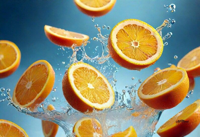 Tableau Oranges Vitaminées 🍊 | Art Mural Fruité pour Cuisine – Toile/Poster Élégant 🎨