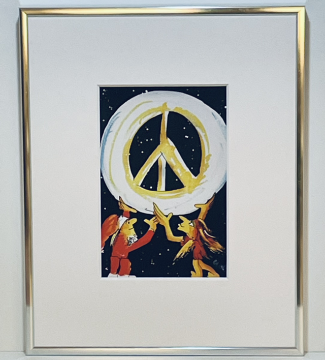 Peace on Earth - Udo Lindenberg/Unicef gerahmt 