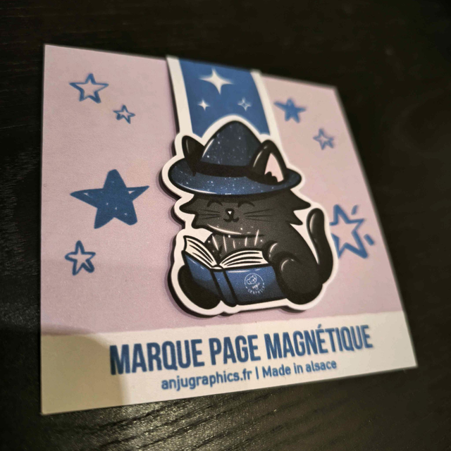 Marque-page magnétique - Chat Sorcière