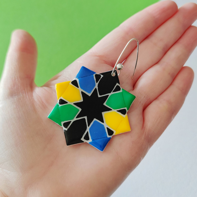 Pendientes Azulejo Árabe Maxi gancho 