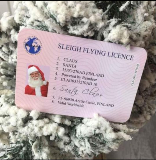 Santa Flying License 