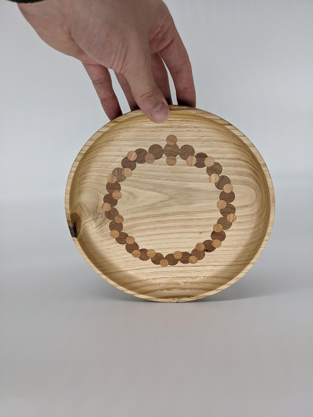 Assiette couronne en Châtaignier 