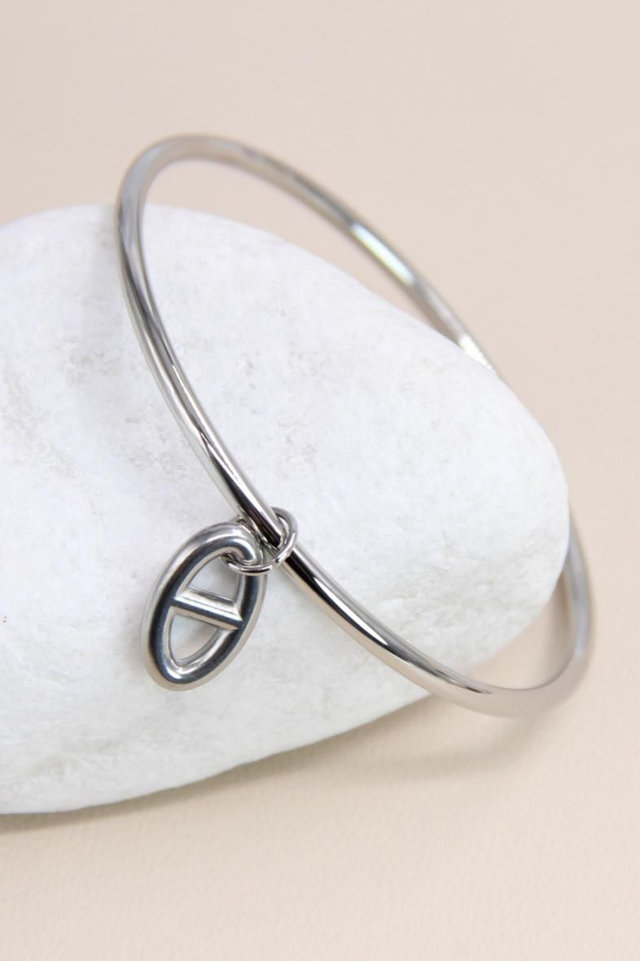 Bracelet jonc en acier inoxydable