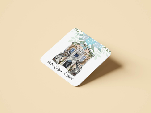 Coaster Wedding Favours - 'Truly Timeless' Design
