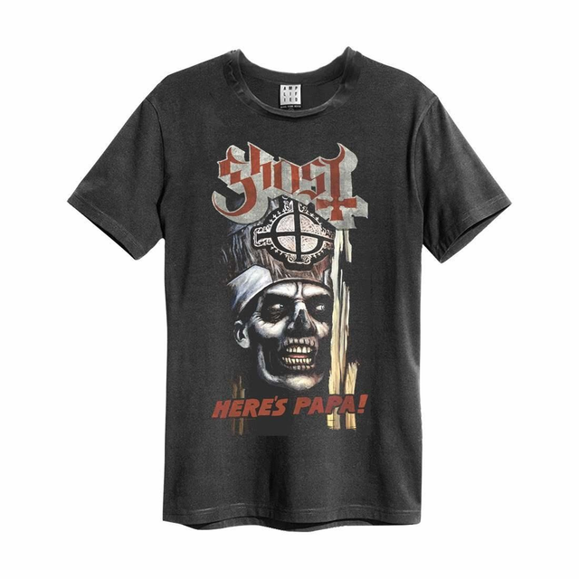 Ghost Here&#039;s Papa Amplified Vintage Charcoal T Shirt