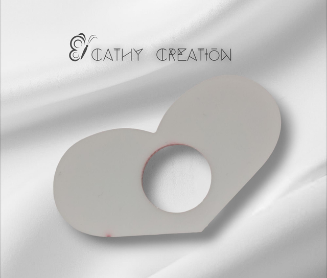 Bague de lecture coeur côté rouge côté blanc