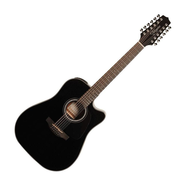 Guitarra acústica/eléctrica Takamine GD30CE-12 BLK Dreadnought con cutaway de 12 cuerdas