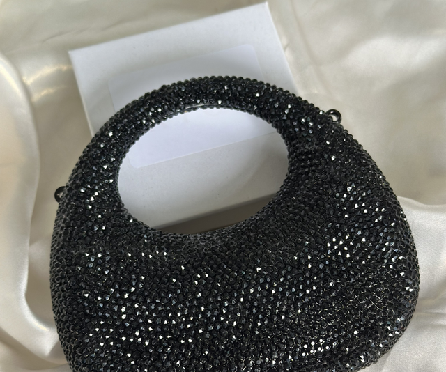 Black Crystal Clutch Mini 