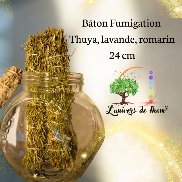 Bâtons de fumigation thuya, romarin, lavande 24 cm