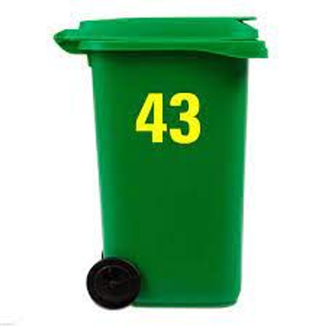 Wheelie Bin Numbers