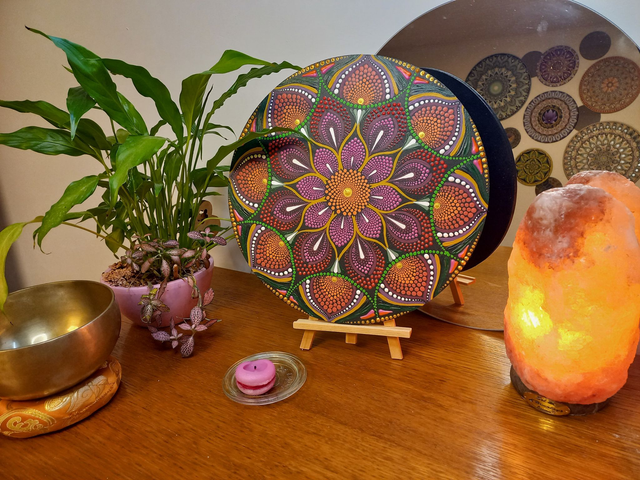 Mandala 30 cm &quot;gaité et abondance&quot;