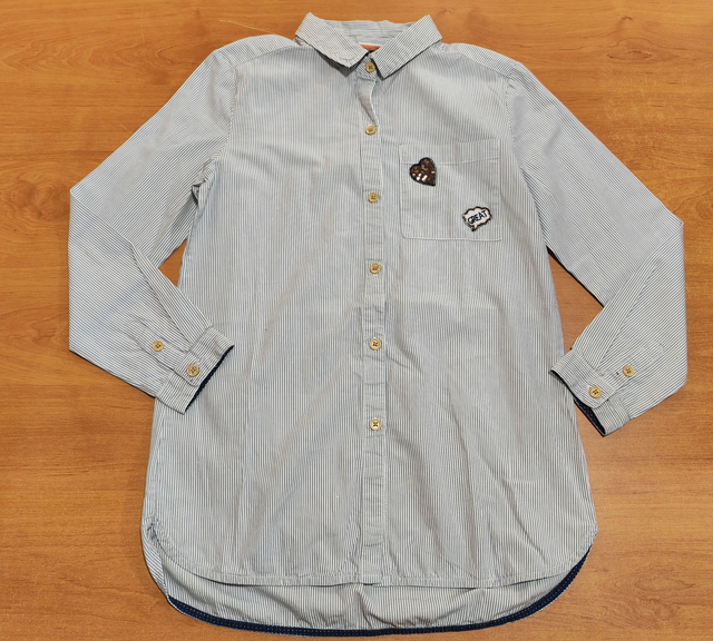 Chemise rayée bleu 10 ans