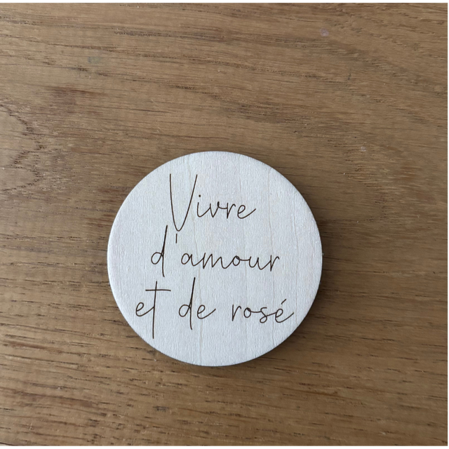 Magnet Vivre d&#039;amour et de rosé