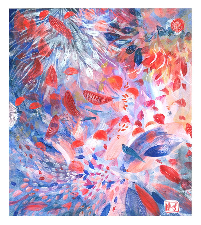 A l' émerveillement - Peinture originale non encadrée