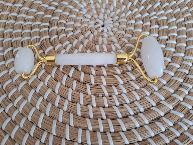 Rouleau de massage en cristal de roche