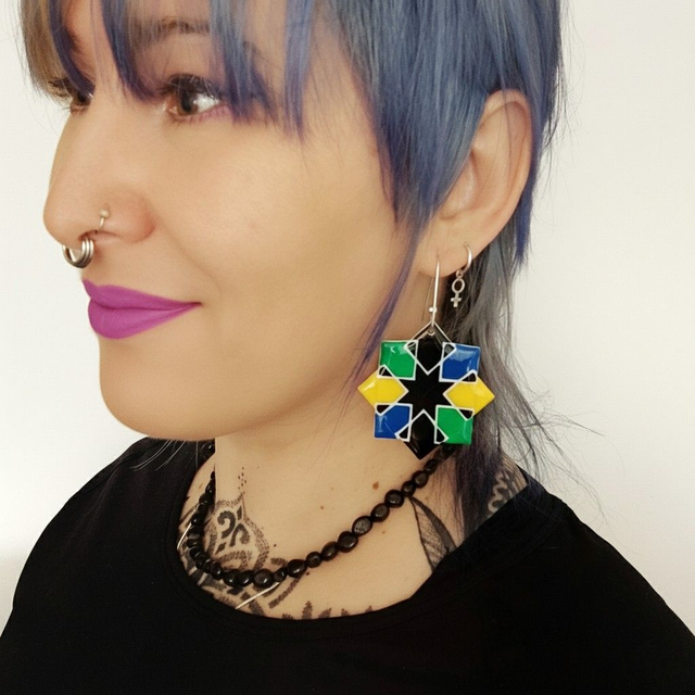 Pendientes Azulejo Árabe Maxi gancho 