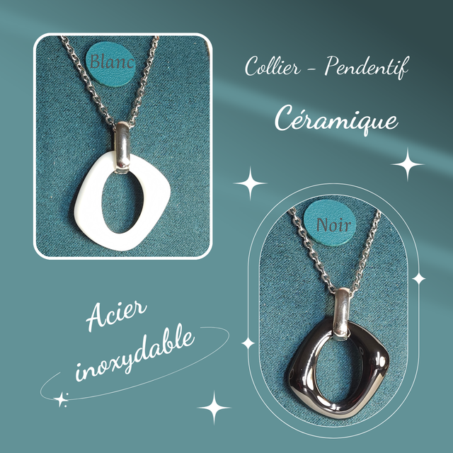 Pendentif CERAMIQUE - grand Losange
