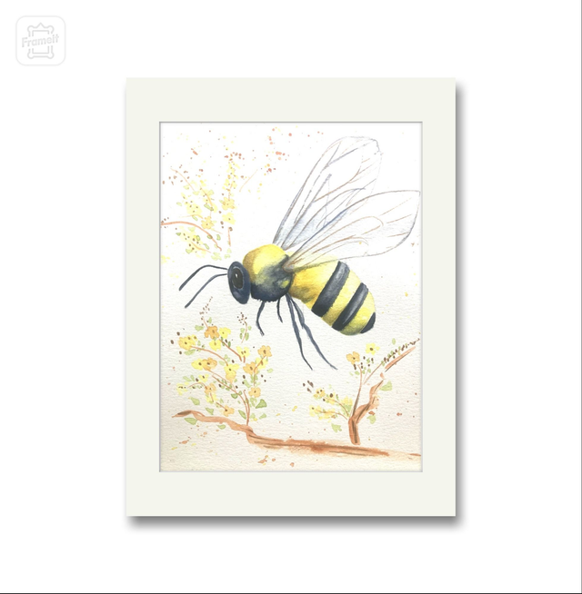 Lámina impresa abeja