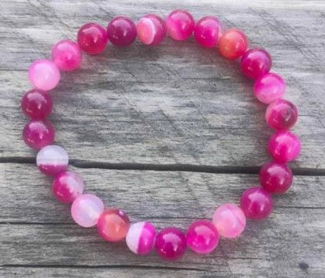 RuusuAkaatti (Pinkki akaatti) 8mm 