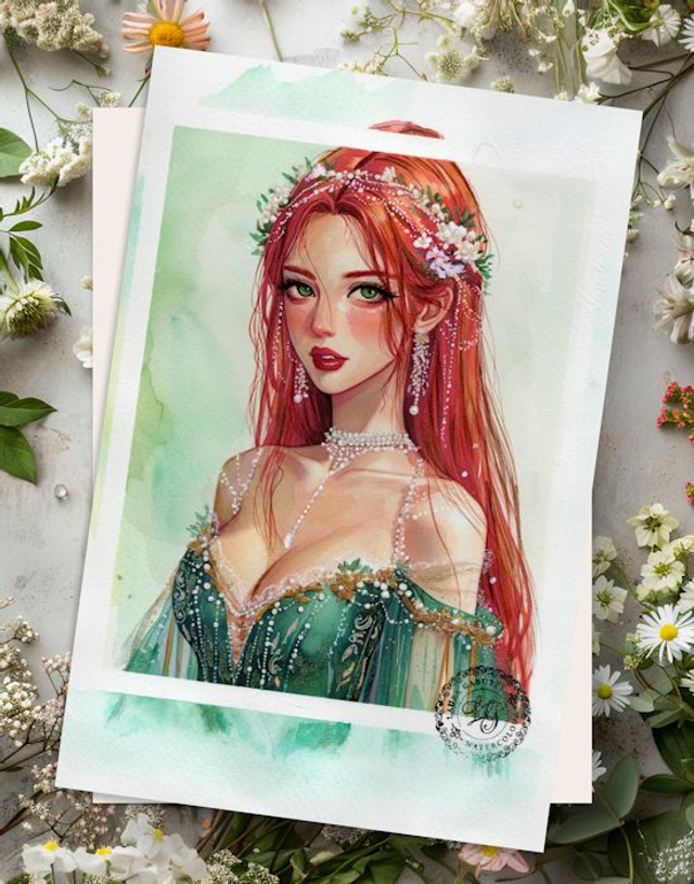 Ginger Fae Portrait - printed reproduction