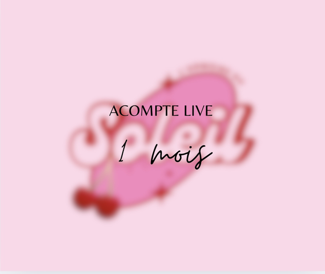 ACOMPTE 1 MOIS