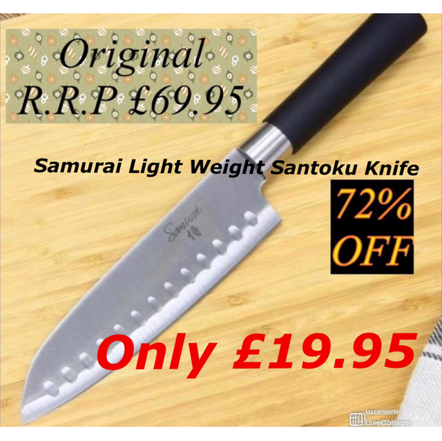 Samurai Light Weight Santoku Knife (