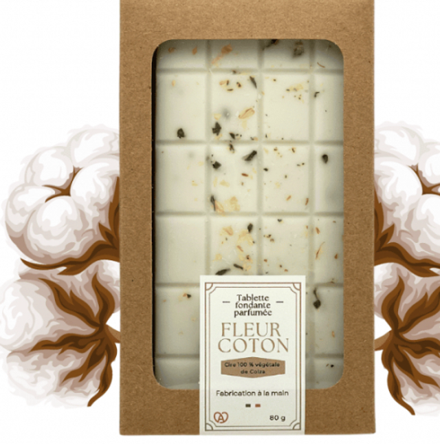 Tablette fondante parfumée fleur de coton 
