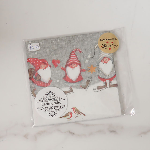 Decoupage Christmas Glass Coaster