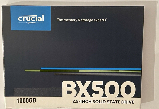 Crucial BX500 1TB 2.5” SATA III SSD Solid State Drive 