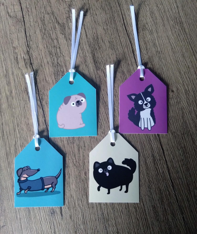 Dog gift tag set