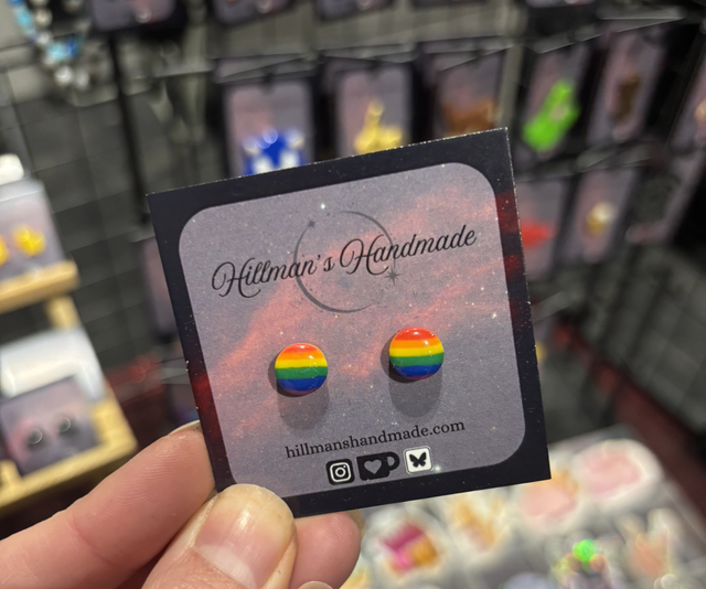 LGBT+ Rainbow Circle Studs