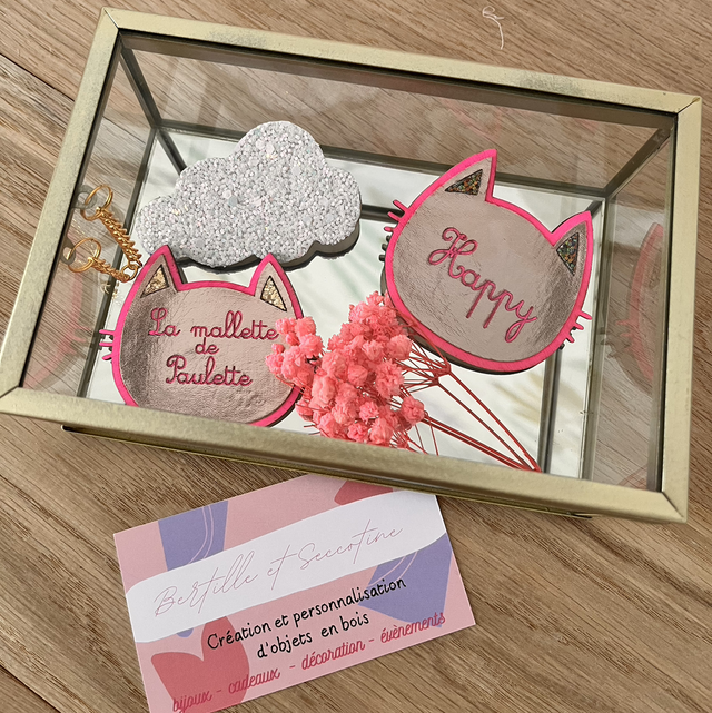 Broche personnalisée chat 