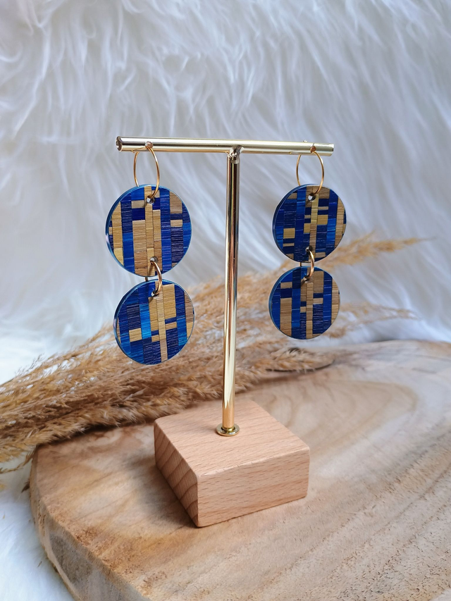 Boucles d'oreilles DOUBLE Mosaïque