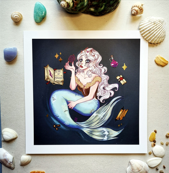 Sirène Scandinave | Artprint avec dorure