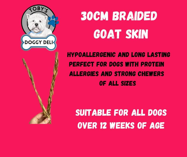30cm Braided Goat Skin