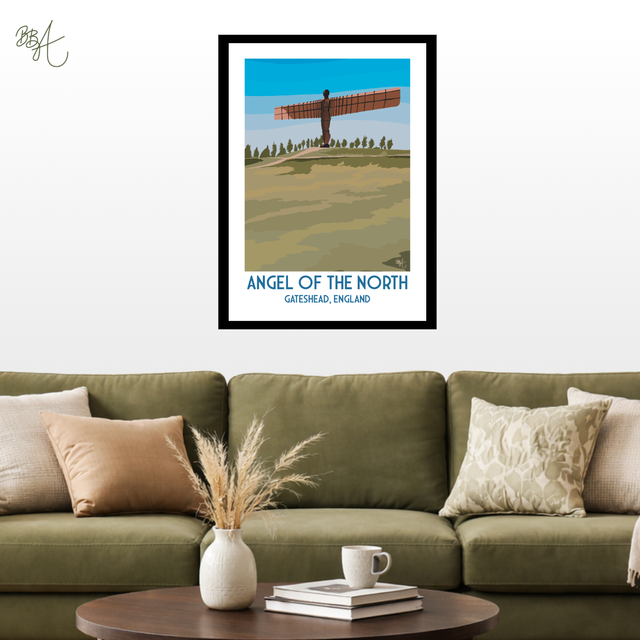 Angel of The North, Travel Poster Print – Vintage Style Wall Art