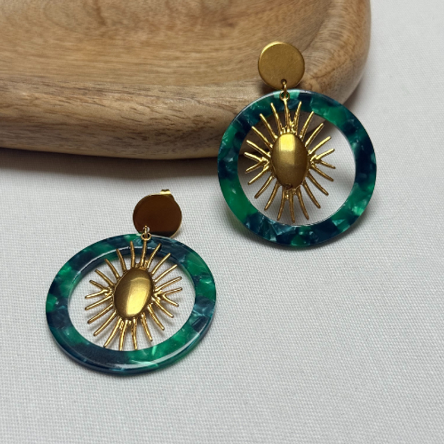 Boucle d'oreille résine
