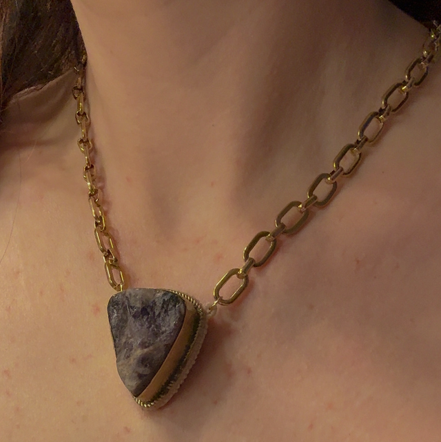 Collier IMPÉRATRICE améthyste brut