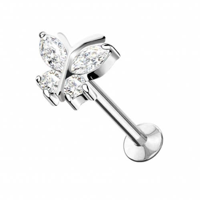Helix Farfalla Zirconi Silver 