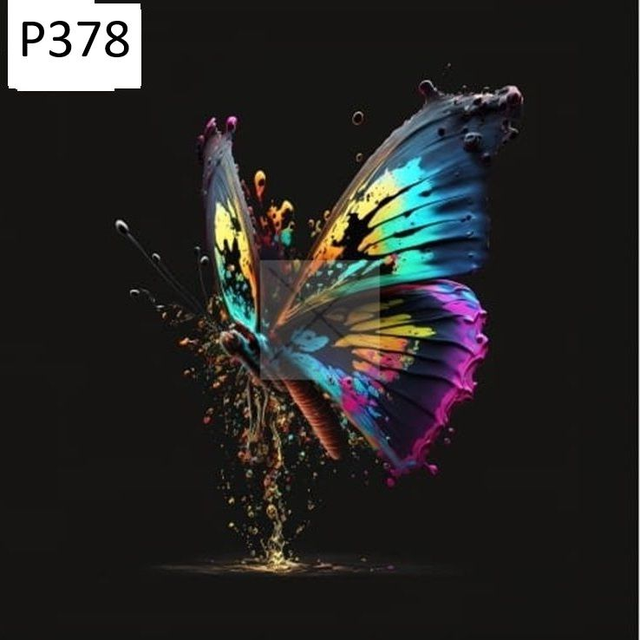 Panneau Papillon 3 en Polyester - 30x30cm