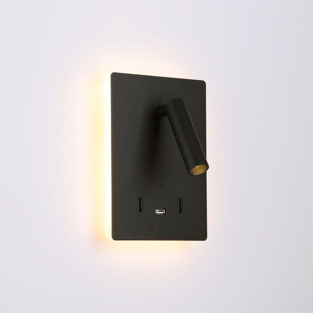 Applique murale "USBDI" - 3W + 12W - 2700K - USB+USB-C