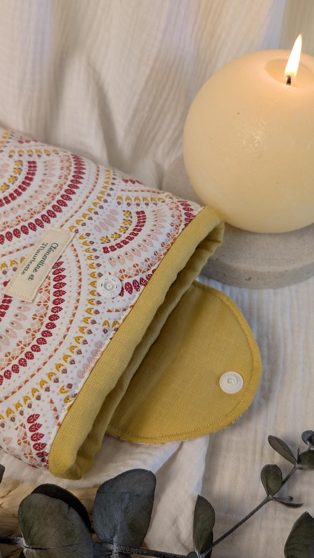 Pochette à livre, fermeture pression - "Sunrise"