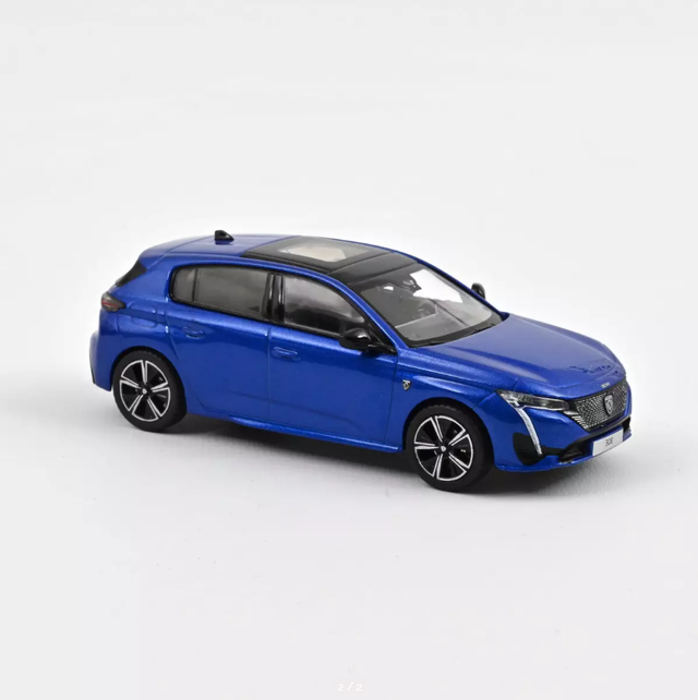 Peugeot 308 GT 2021 Bleu Greenigo 1/43