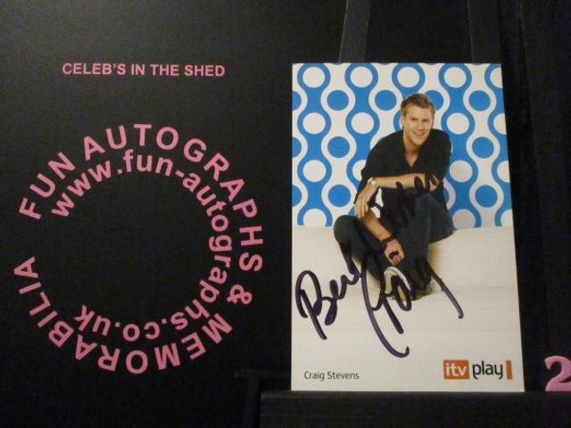 Craig Stevens Authentic Autographed Itv Play 6x4 Cast Card (2)