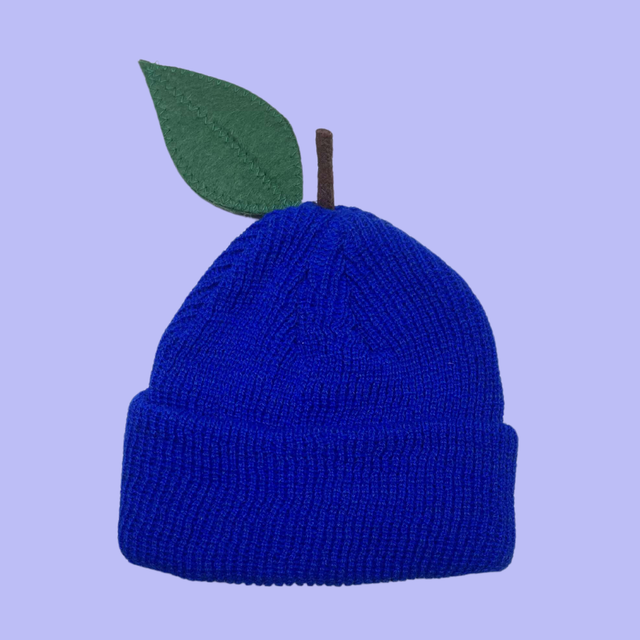 Bonnet Bleu Electrique Côtelé